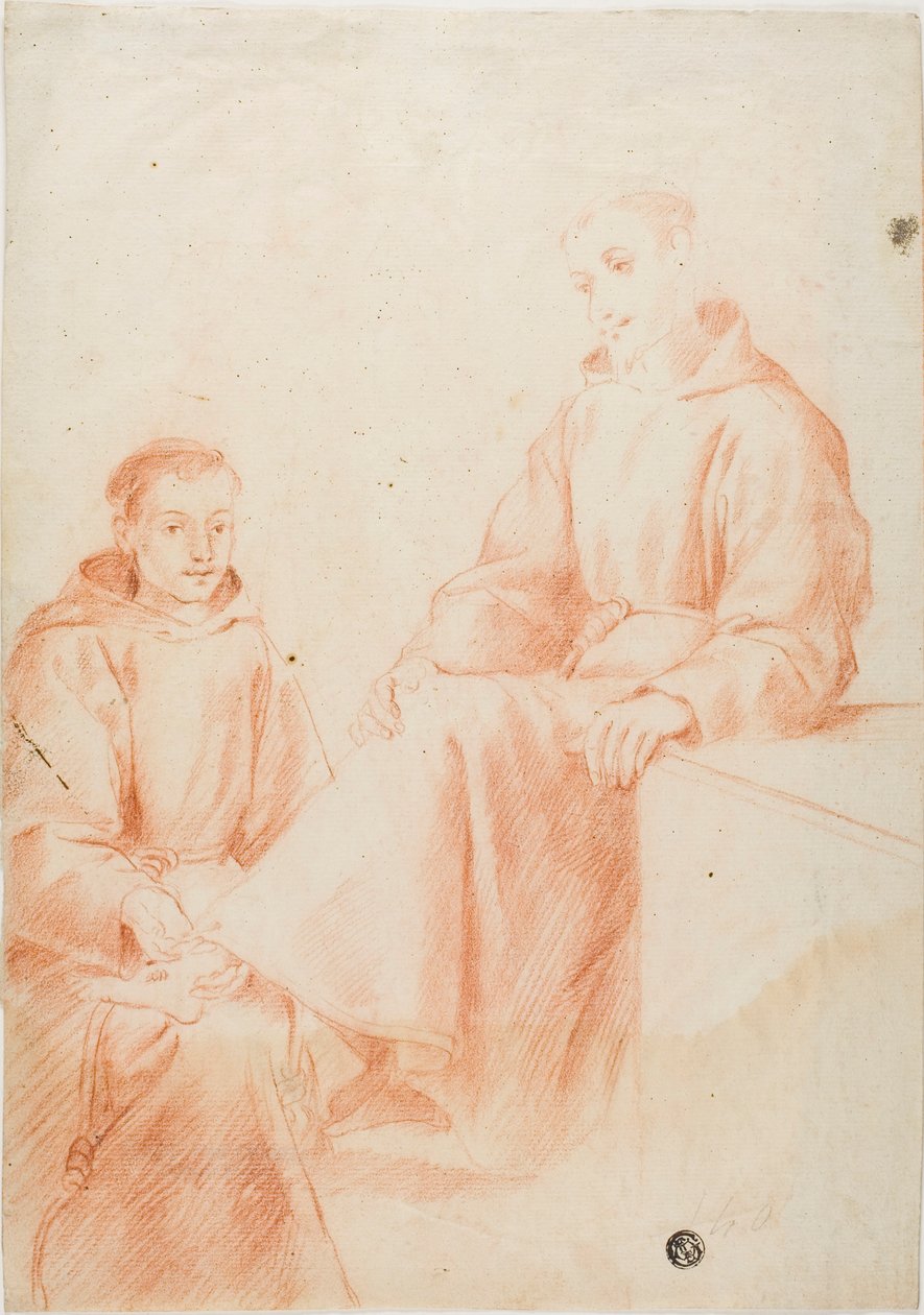 iki keşiş by Lodovico Carracci