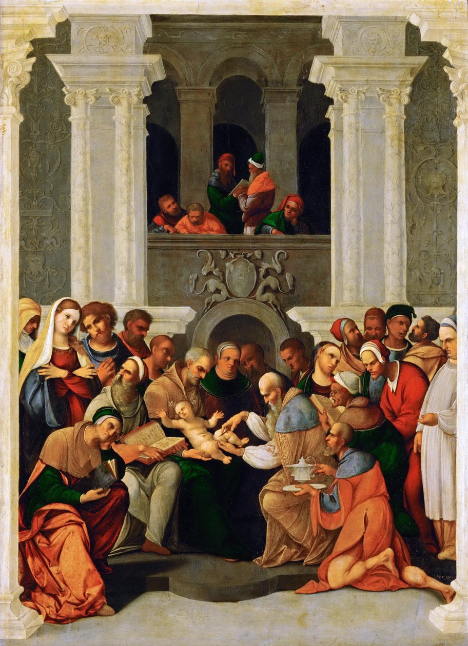 Rönesans: La circoncision du Christ - Die Beschneidung Christi par Mazzolino, Ludovico (1480-1528) by Lodovico Mazzolino