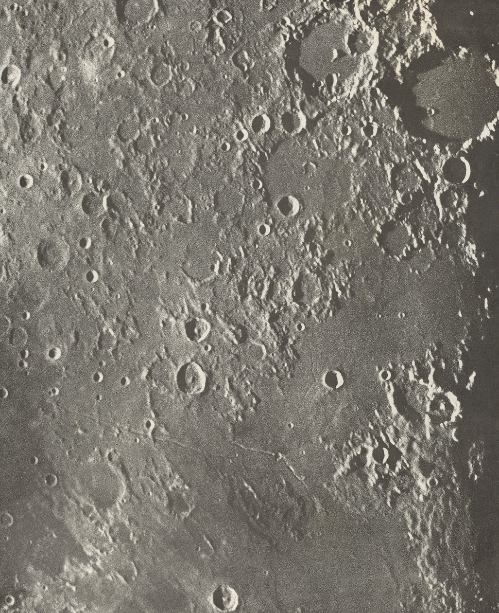Photographie Lunaire Albategnius - Triesnecker - Manilius by Loewy et Puiseux