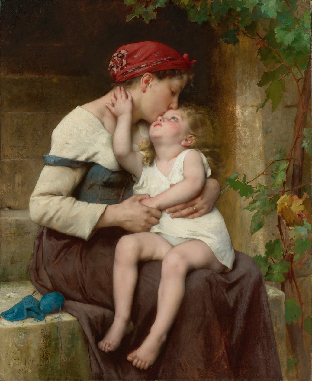 çocuklu anne by Leon Bazile Perrault