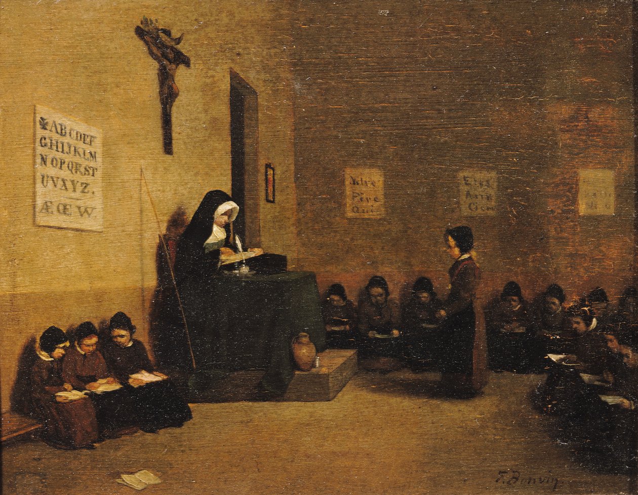 okul metresi by Léon Bonvin