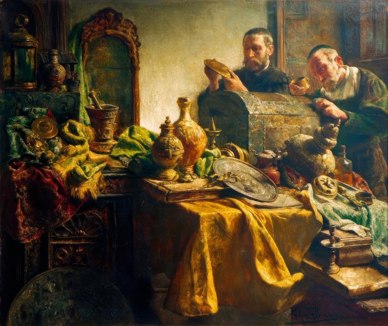 Sanat satıcısına ziyaret by Léon Brunin de Meutter