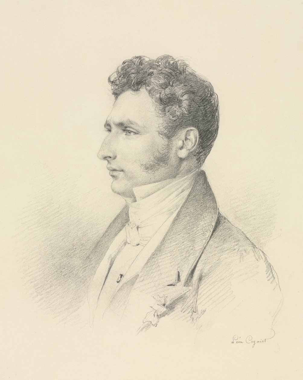 Bir Beyefendinin Portresi, c. 1835. by Léon Cogniet