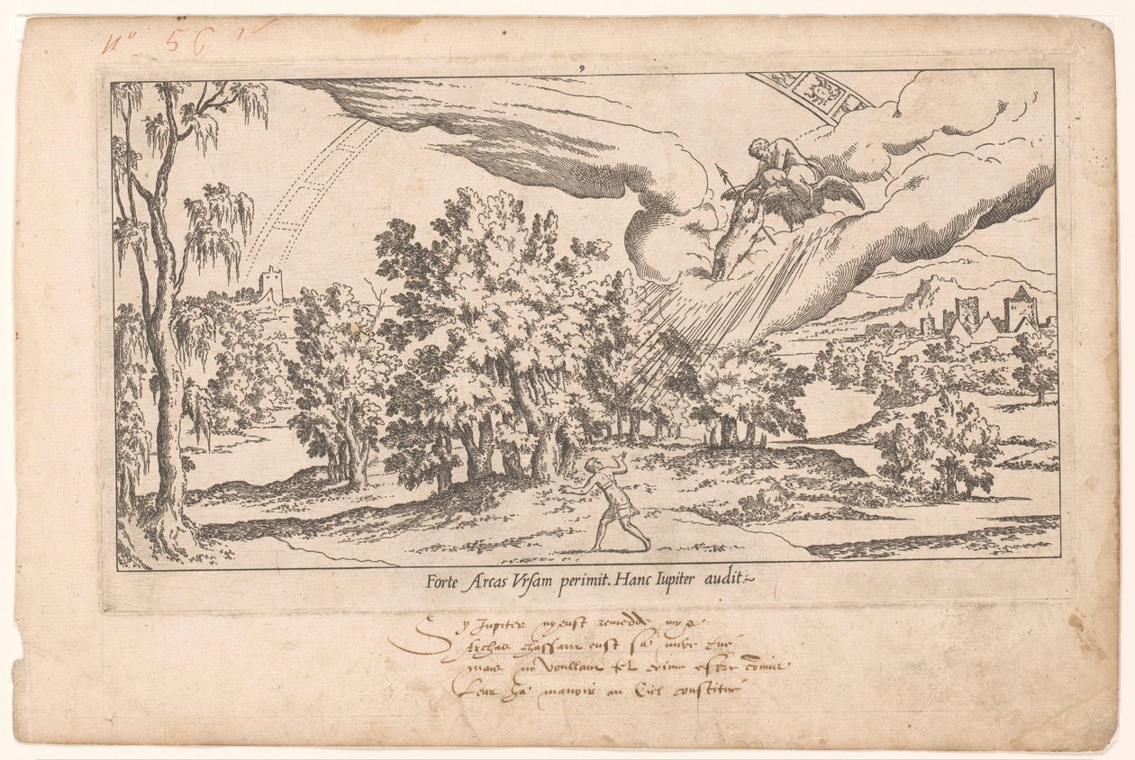 Callisto yıldızlı gökyüzünde Jüpiter tarafından alınır Le Fable de Calisto (dizi adı) Callisto Efsanesi (dizi adı) by Léon Davent (attributed to)