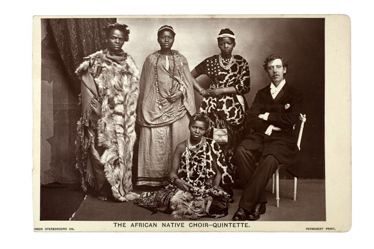 The African Native Choir Quintette, London, c.1892 (carbon print) by London Stereoscopic Company