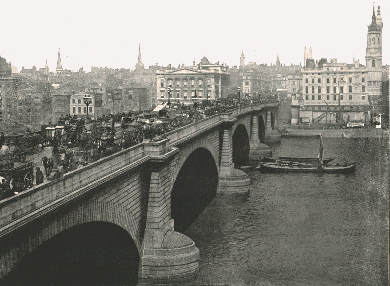 Kuzeye bakan Londra Köprüsü, 1895. by London Stereoscopic and Photographic Co