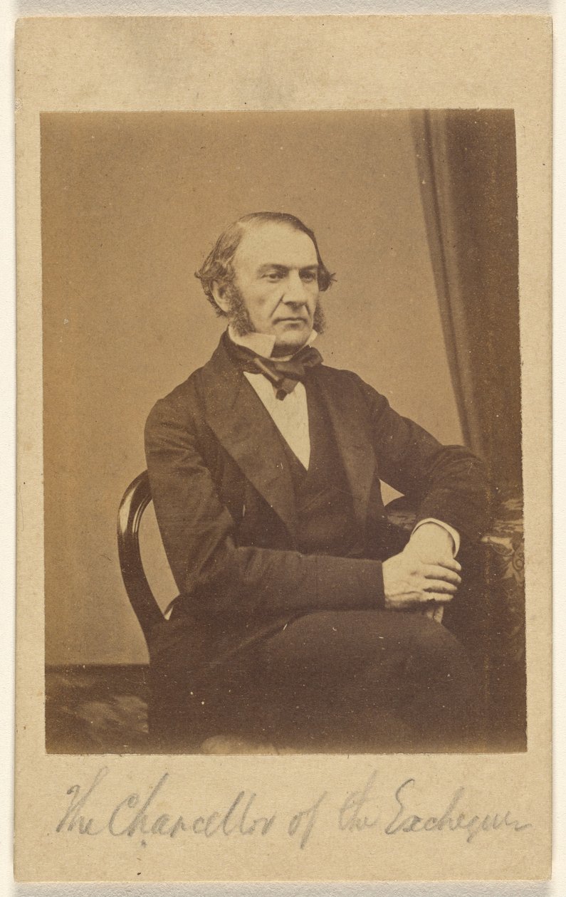 [William Ewart Gladstone, Maliye Bakanı] by London Stereoscopic and Photographic Company