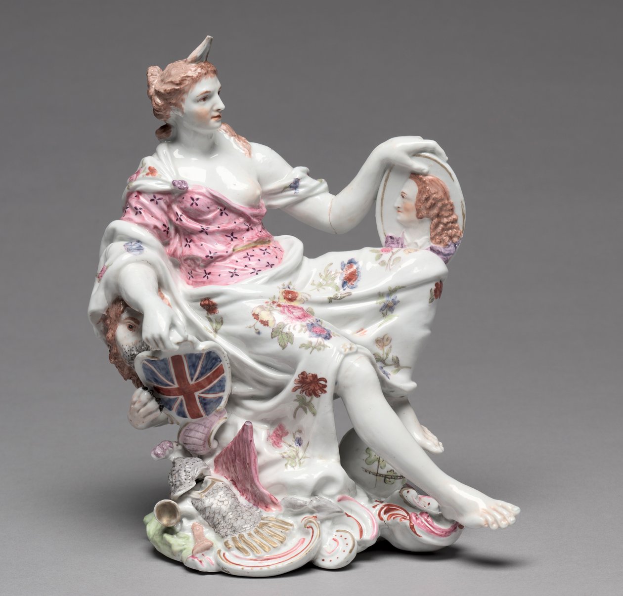 Britanya figürü, c. 1750-60. by Longton Hall Porcelain Factory