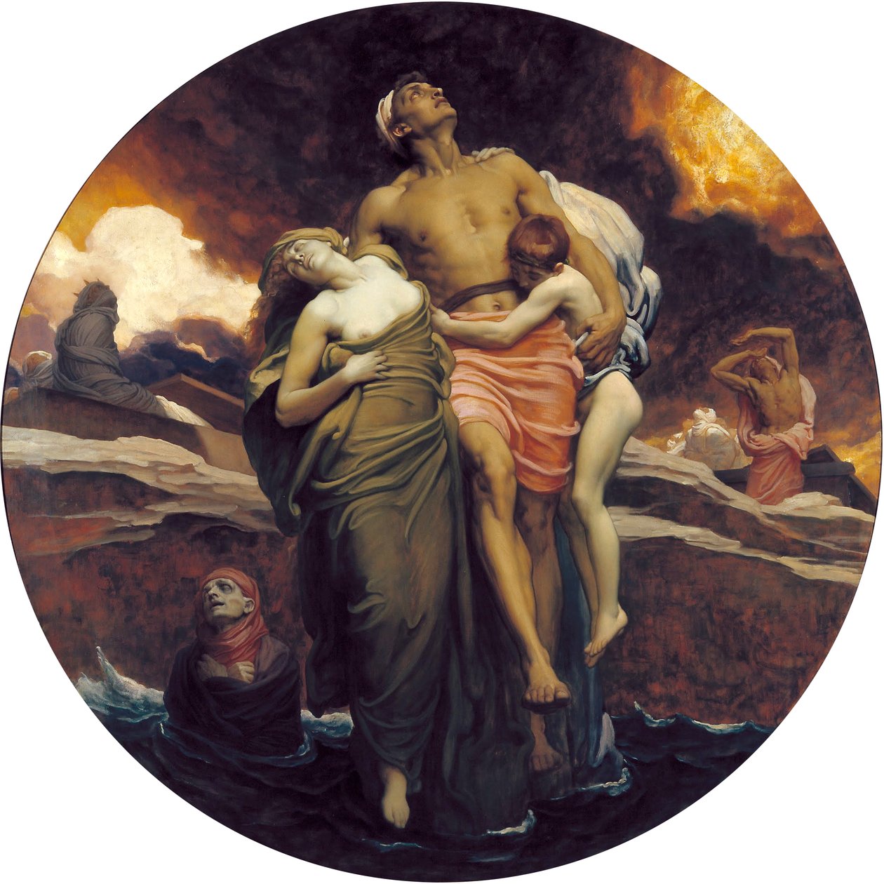 Ve Deniz, İçindeki Ölüleri Verdi by Frederic Leighton