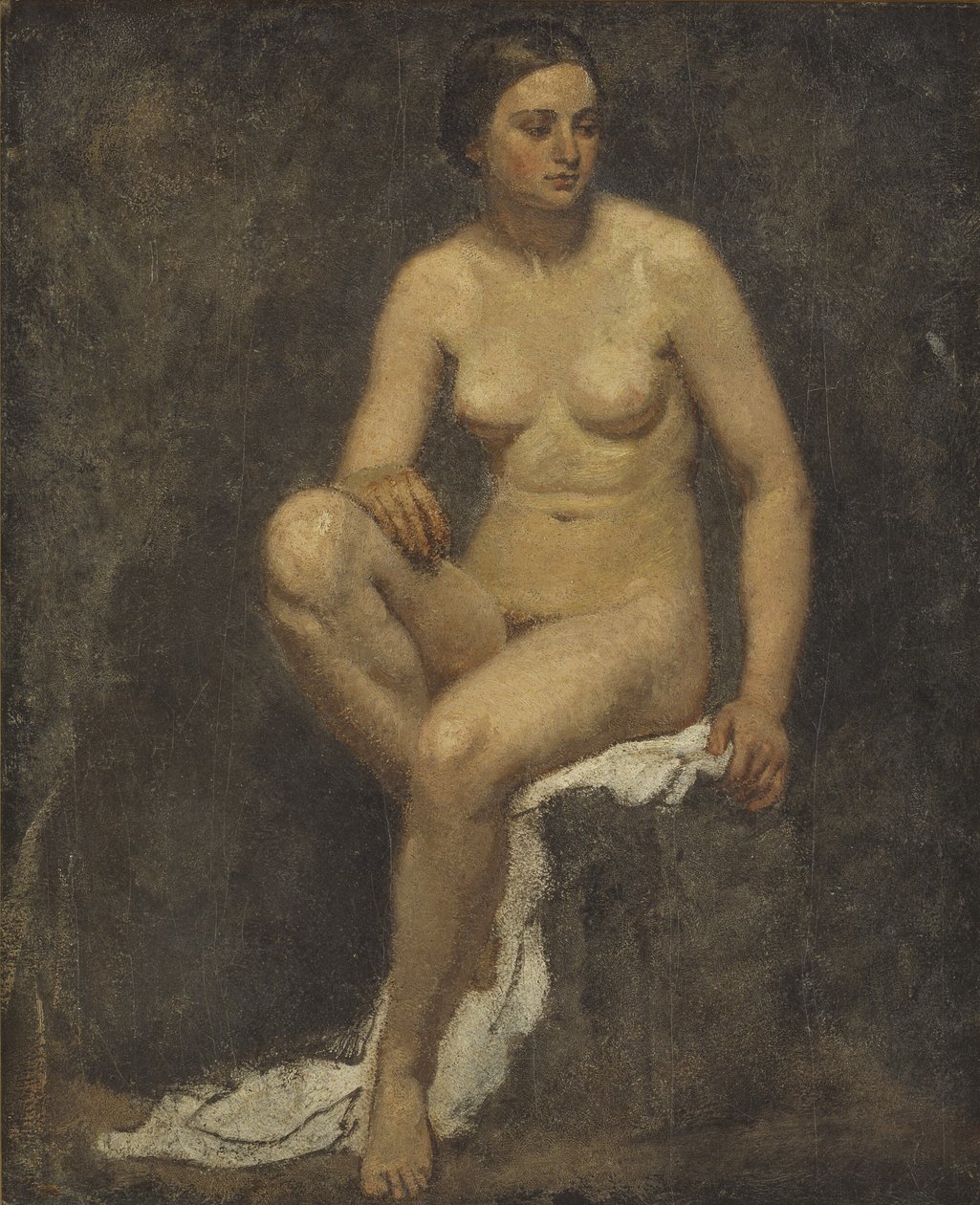 Thomas Couture Stüdyosunda Çıplak Kadın by Lorenz Frølich