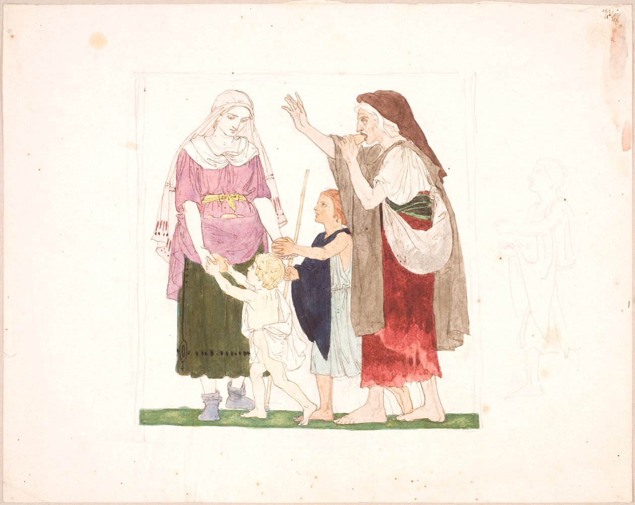 ekmek dağıtan kadın by Lorenz Frølich