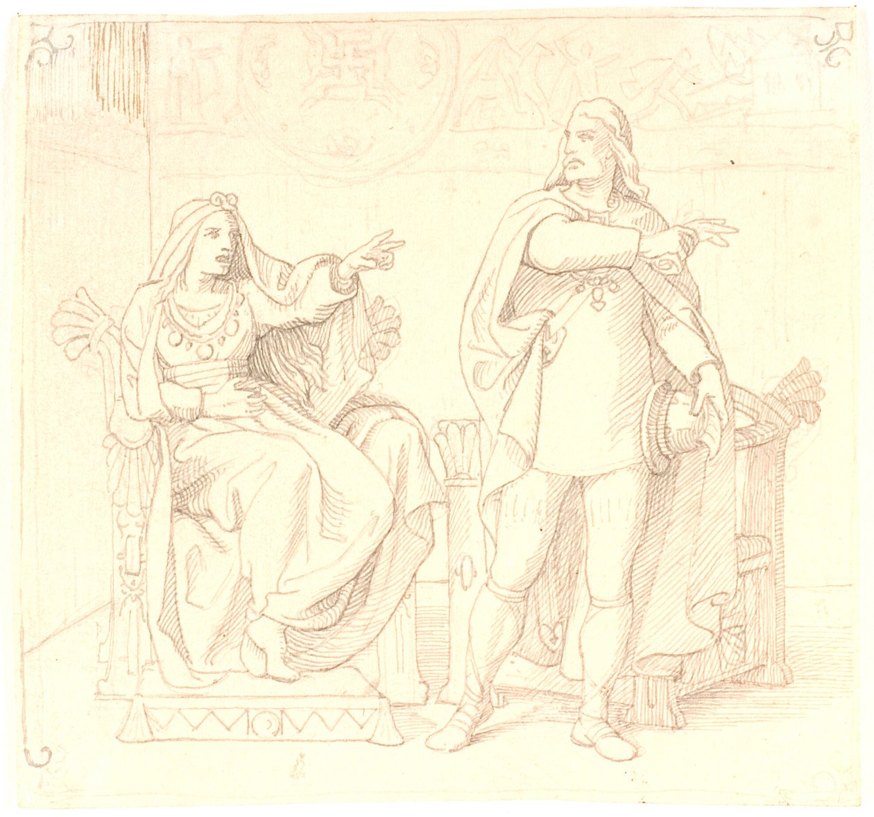 Olaf Tryggvesen ve Sigrid Storraade by Lorenz Frølich