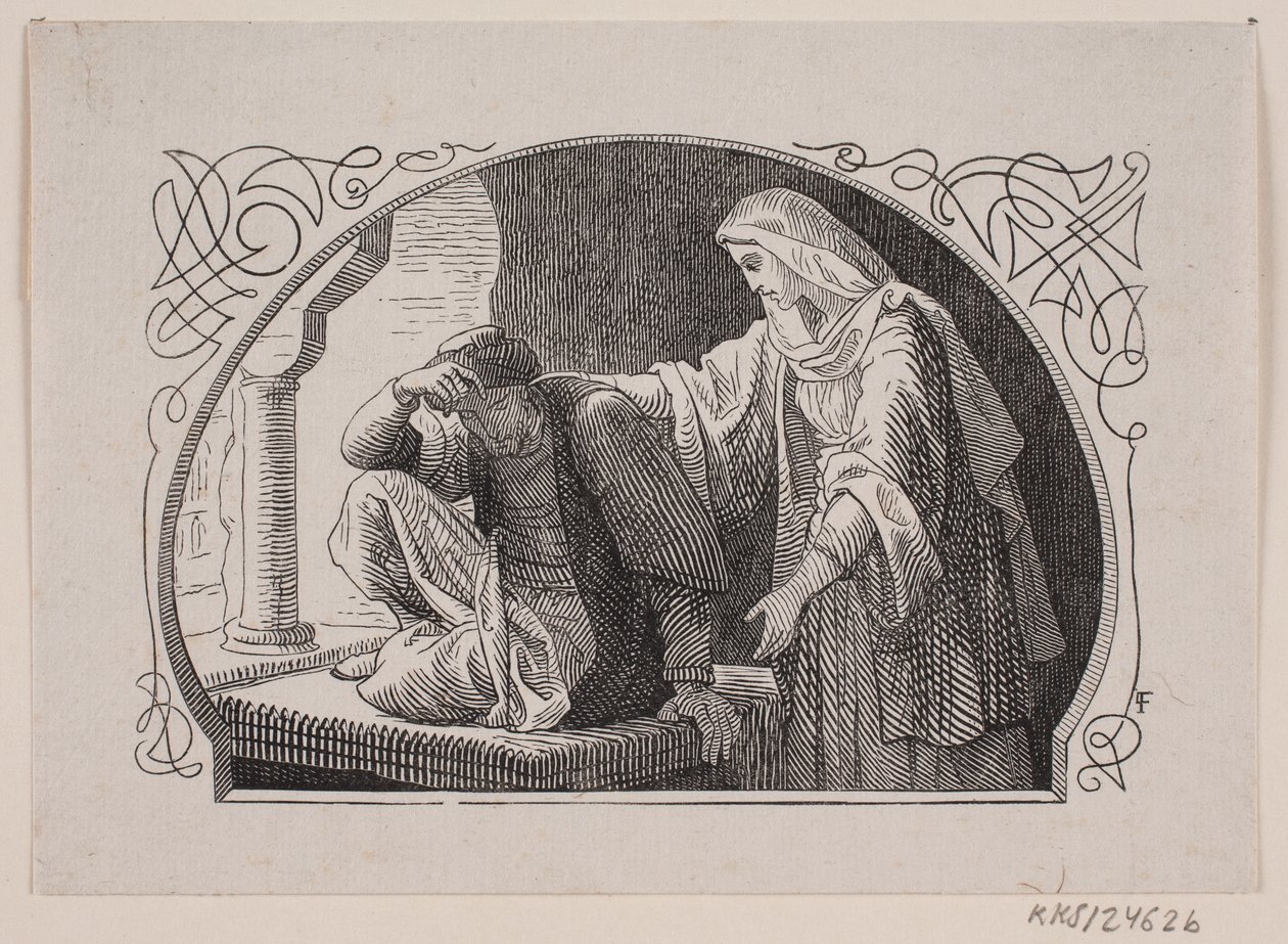 Sheiken ve kızı Valdemar Thisted tarafından by Lorenz Frølich