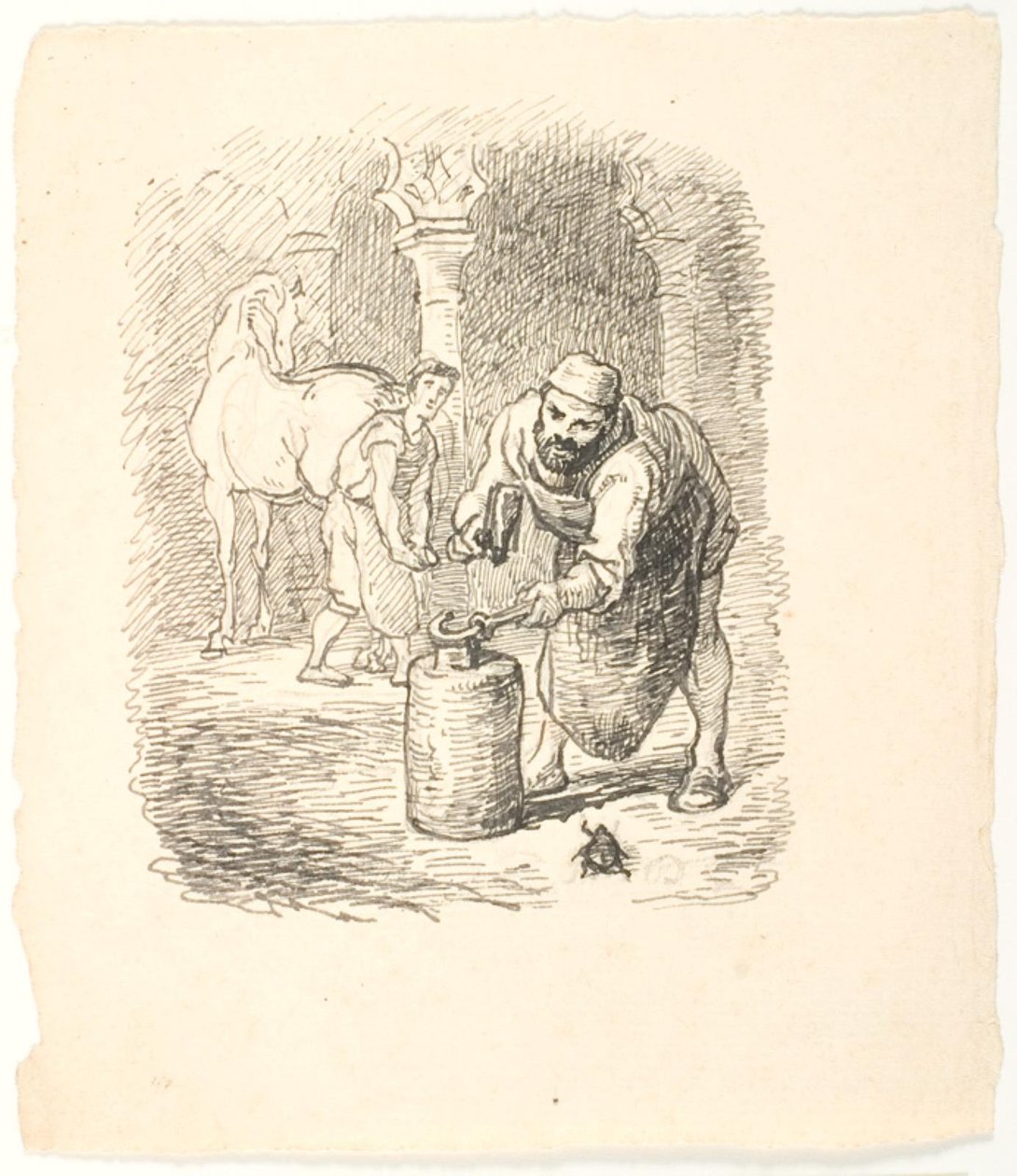 Skarnbassen için taslak çizim by Lorenz Frølich