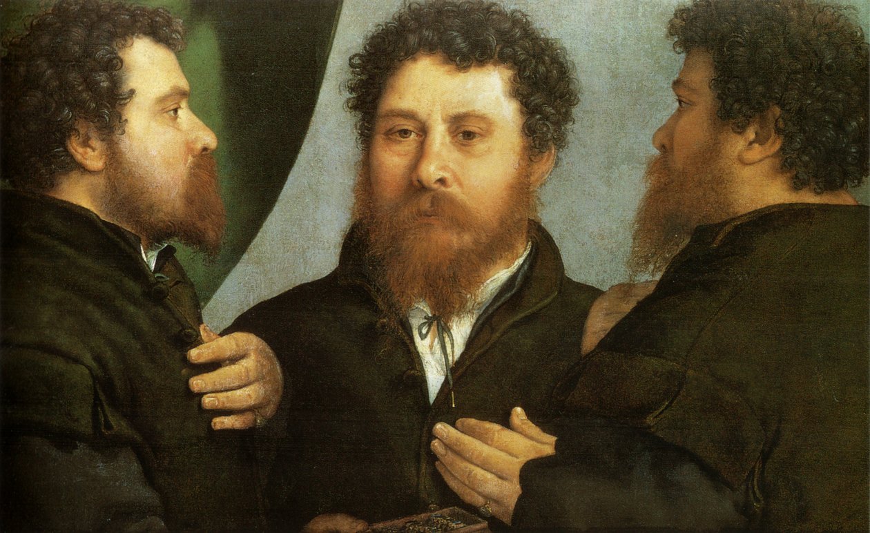 Üç taraftan görülen kuyumcu by Lorenzo Lotto