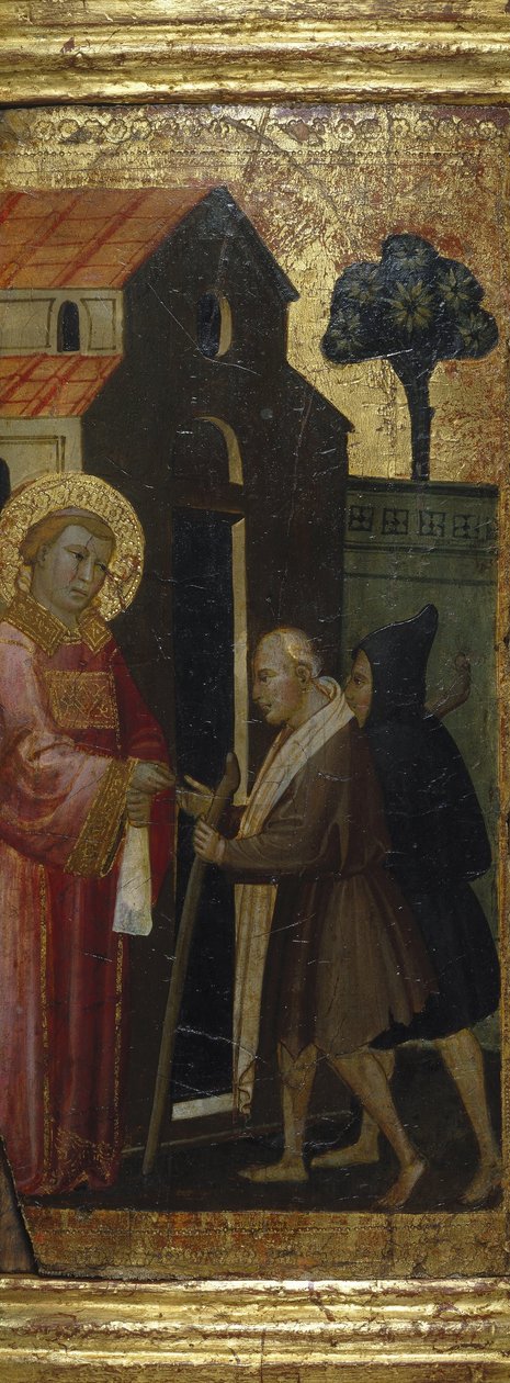 Saint Lawrence Yoksullara Sadaka Dağıtıyor by Lorenzo di Niccolò