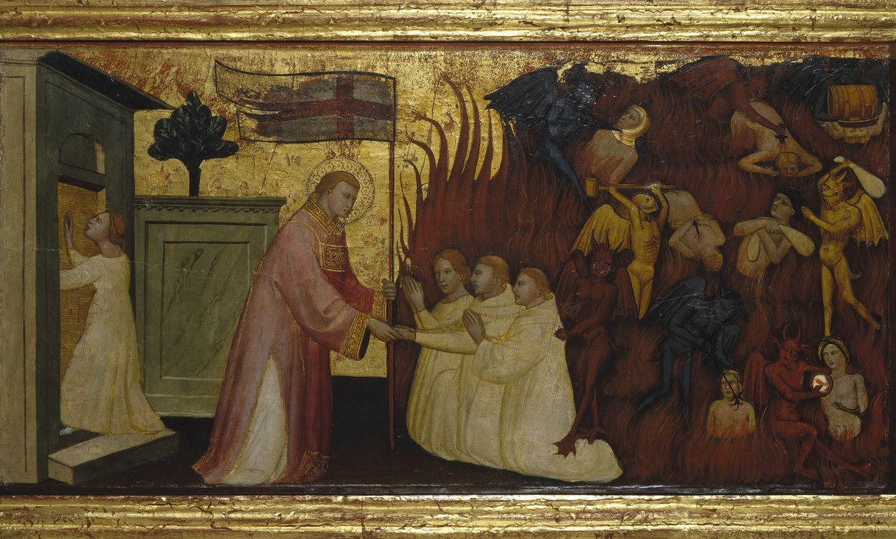 Aziz Lawrence Ruhları Araftan Kurtarır by Lorenzo di Niccolò