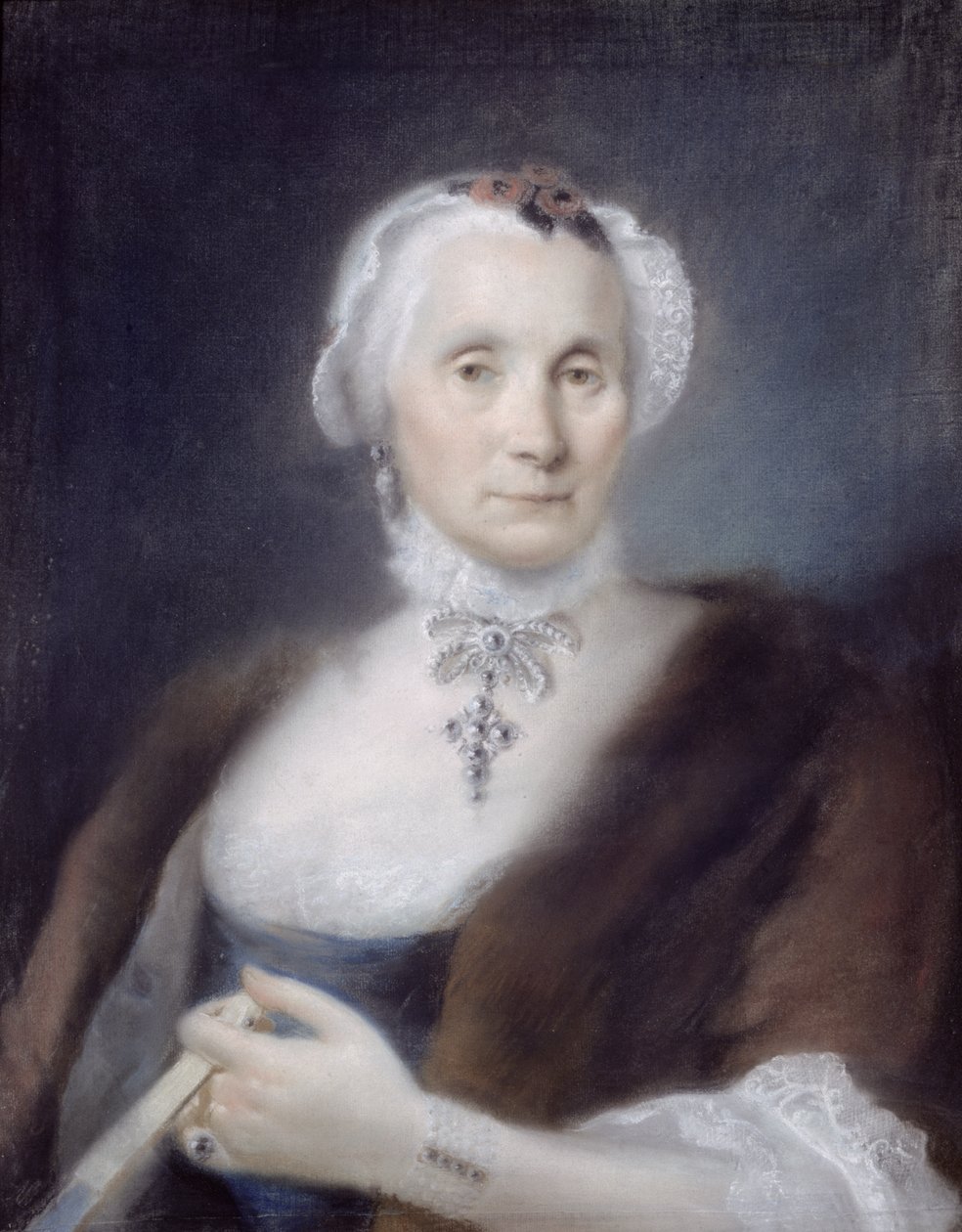 Sanatçının Annesinin Portresi, Cecilia Guardi, 1757 (pastel) by Lorenzo Baldissera Tiepolo