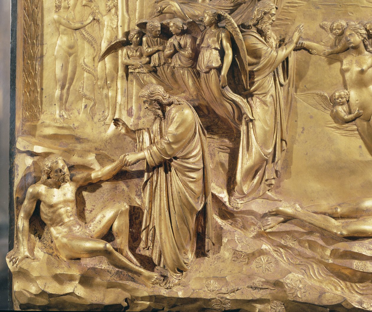 İnsanın Yaratılışı, Cennetin Kapıları, 1425-52 (altın yaldızlı bronz) by Lorenzo Ghiberti