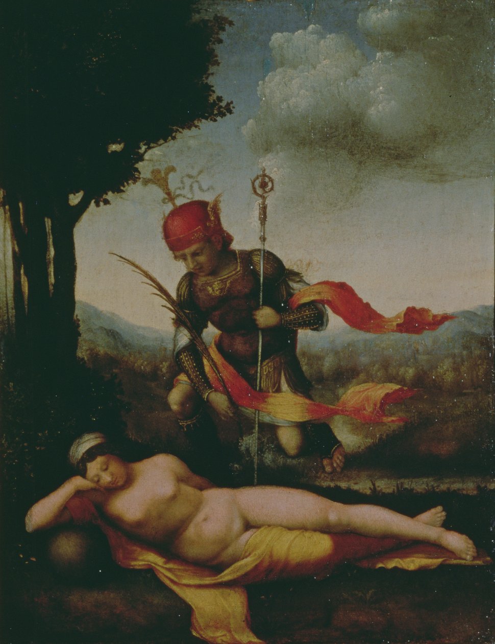 Merkür ve Ruh, 1522-23 (panel) by Lorenzo Leonbruno