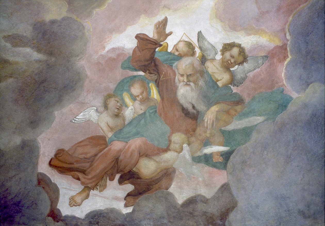 Melekler tarafından kaldırılan Tanrı, 1525 by Lorenzo Lotto