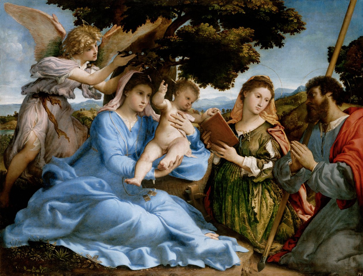 Aziz Catherine ve Thomas ile Madonna ve Çocuk (sacra conversazione) by Lorenzo Lotto