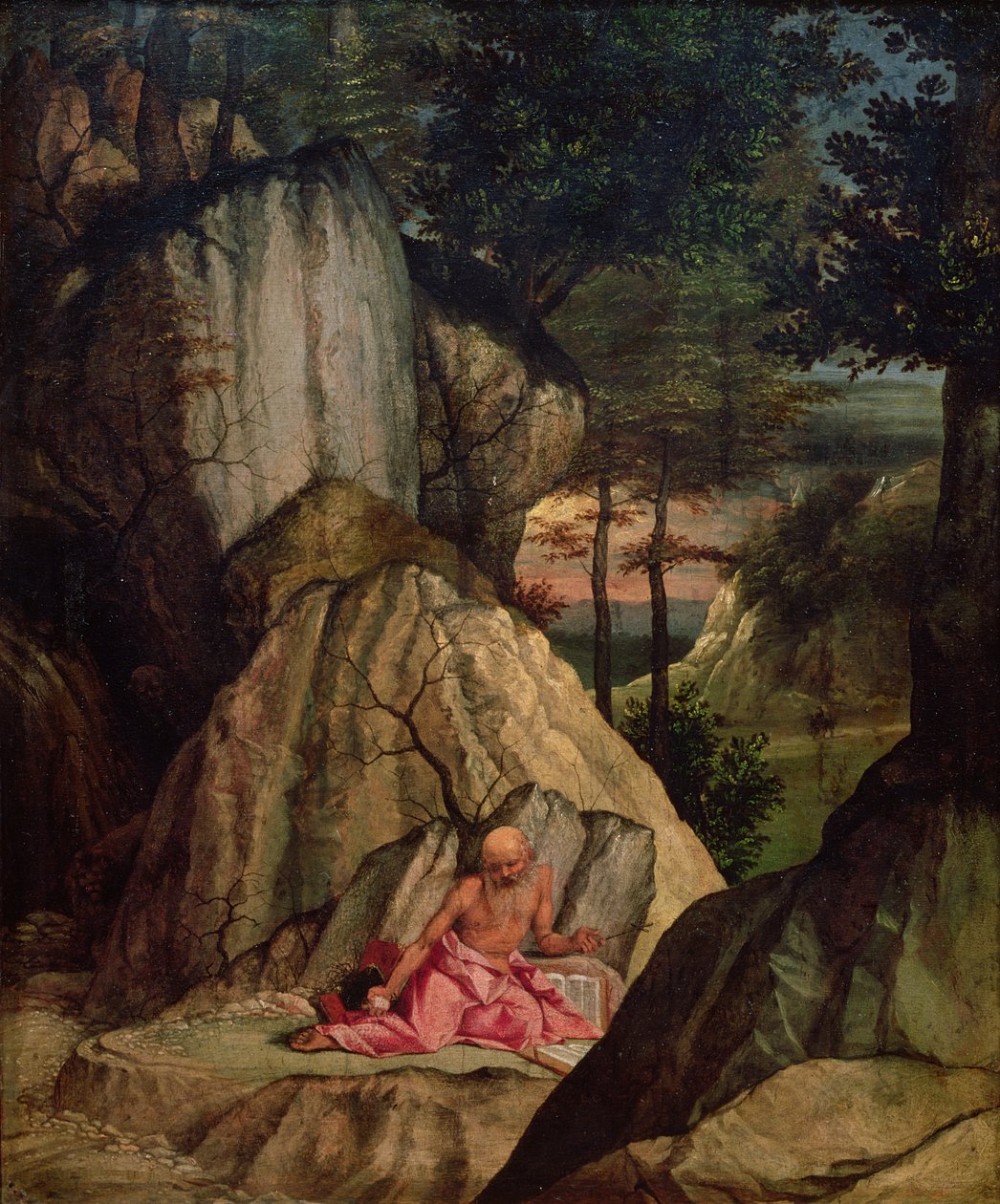 Aziz Jerome Çölde Meditasyon Yapıyor, 1506 by Lorenzo Lotto