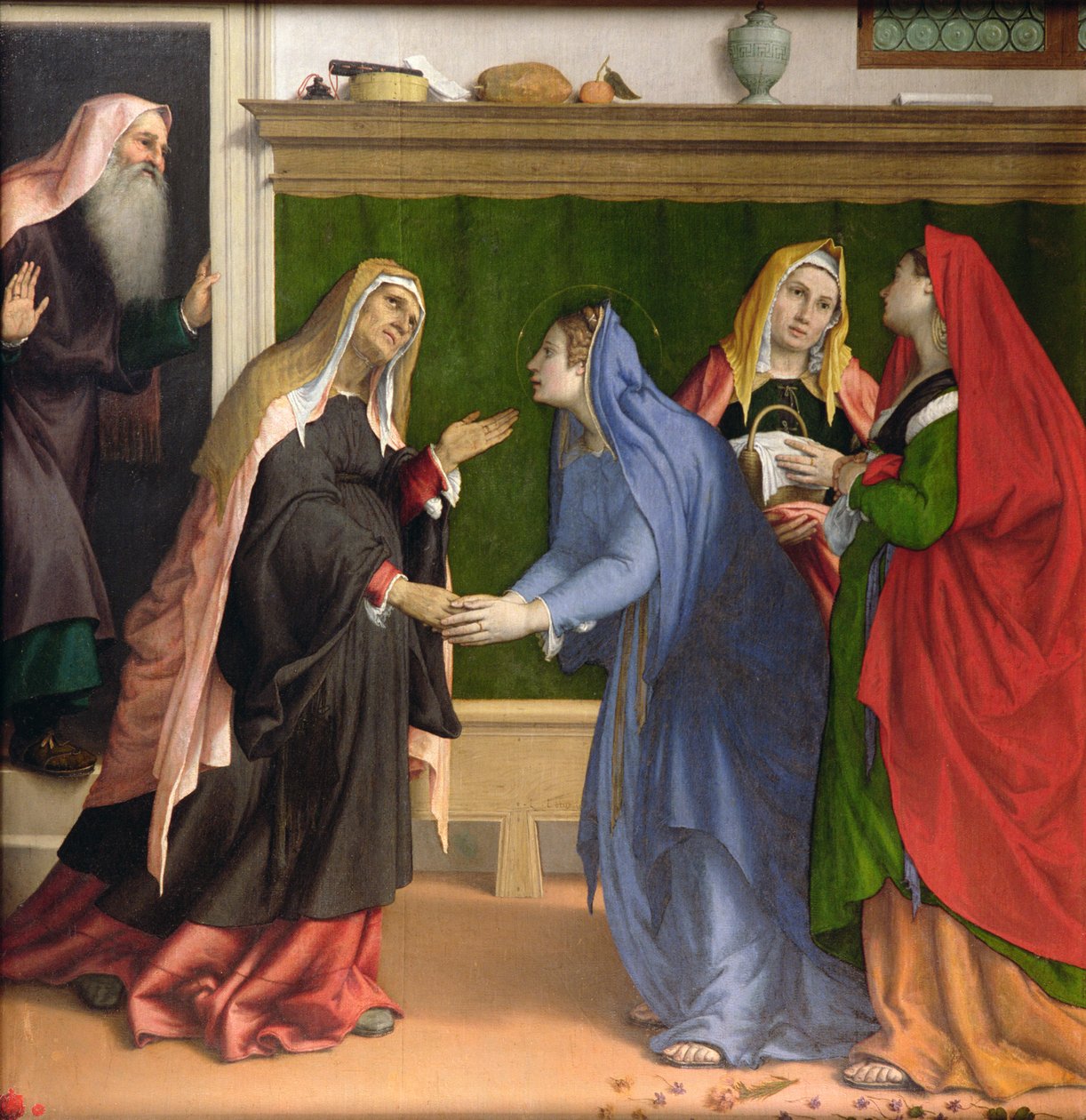 Ziyaret, c.1530-35, 81262 detayı by Lorenzo Lotto