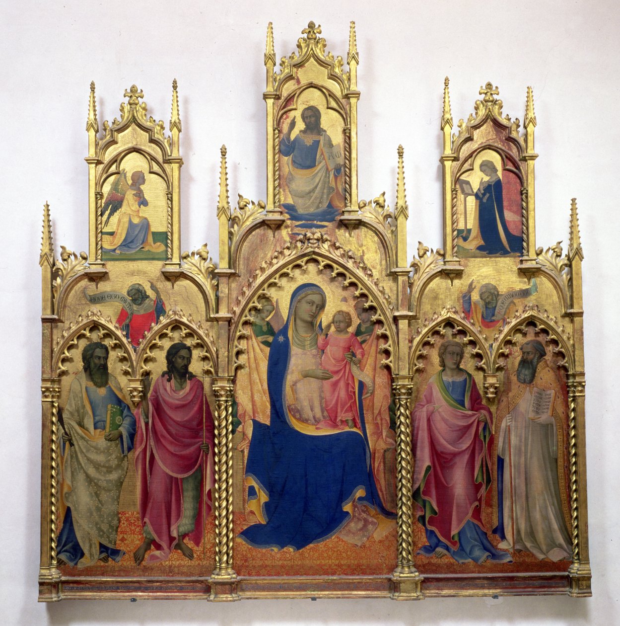 Madonna and Child with Saints (tempera on panel) by Lorenzo Monaco