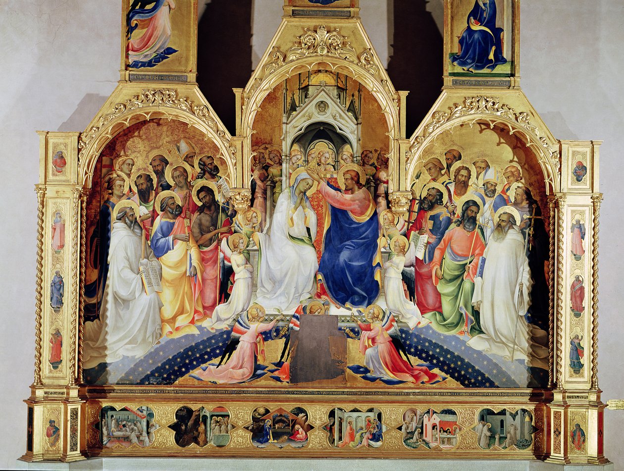 Tveir grískir hermenn dansa (Study of Soliote Dress) ki by Lorenzo Monaco