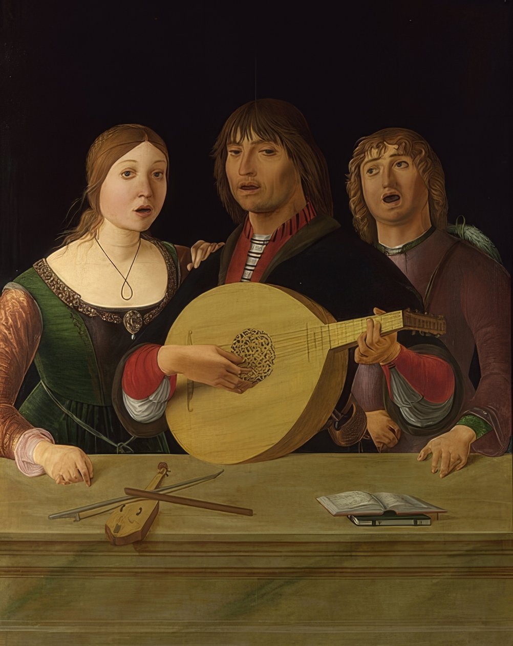 Bir konser. 1485-95 civarında by Lorenzo Costa