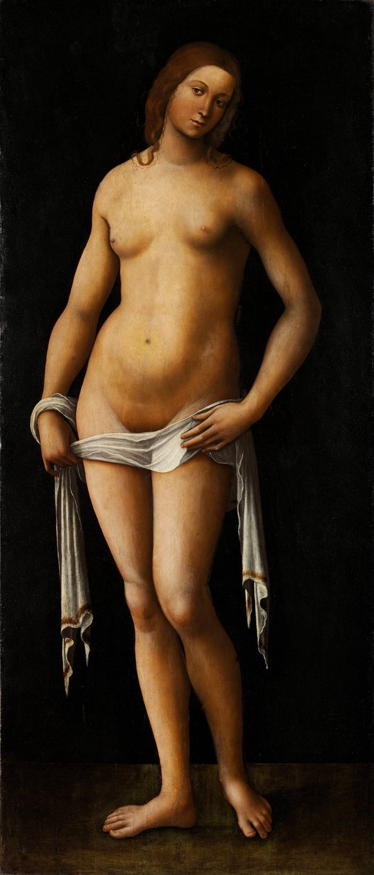 Venüs - Tablo Lorenzo Costa (1460-1535) - 1515-1517 - Ahşap üzerine yağlı boya - 174x76 - Szepmuveszeti Muzeum, Budapeşte by Lorenzo Costa