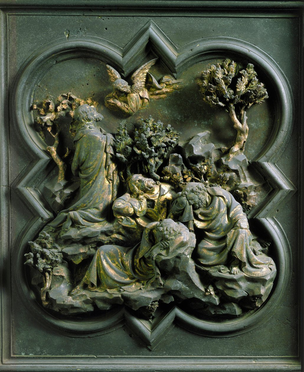 North Gate (called the Gate of the Cross, in the North), external detail: “The prayer of Christ in the Garden of Olives”” Bronze sculpture made by Lorenzo Ghiberti (1378-1455) by Lorenzo Ghiberti