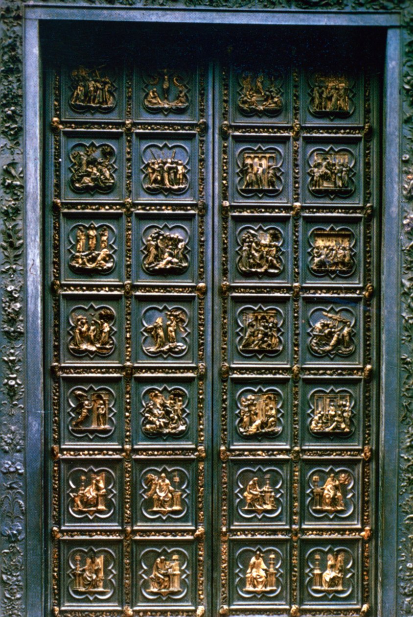 San Giovanni Vaftizhanesinin Kuzey Kapıları, 1403-1424 by Lorenzo Ghiberti
