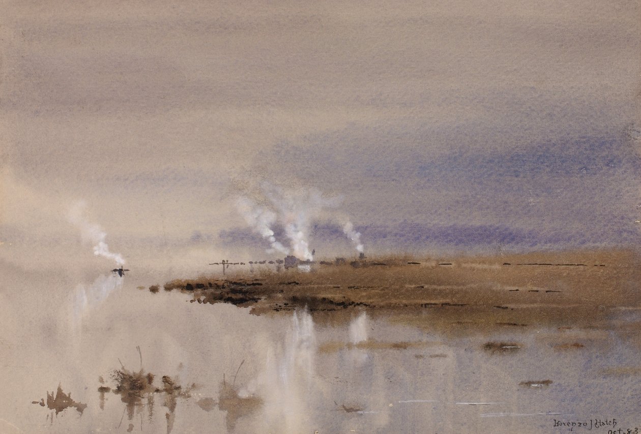 Potomac üzerine eskiz, 1883. by Lorenzo J. Hatch