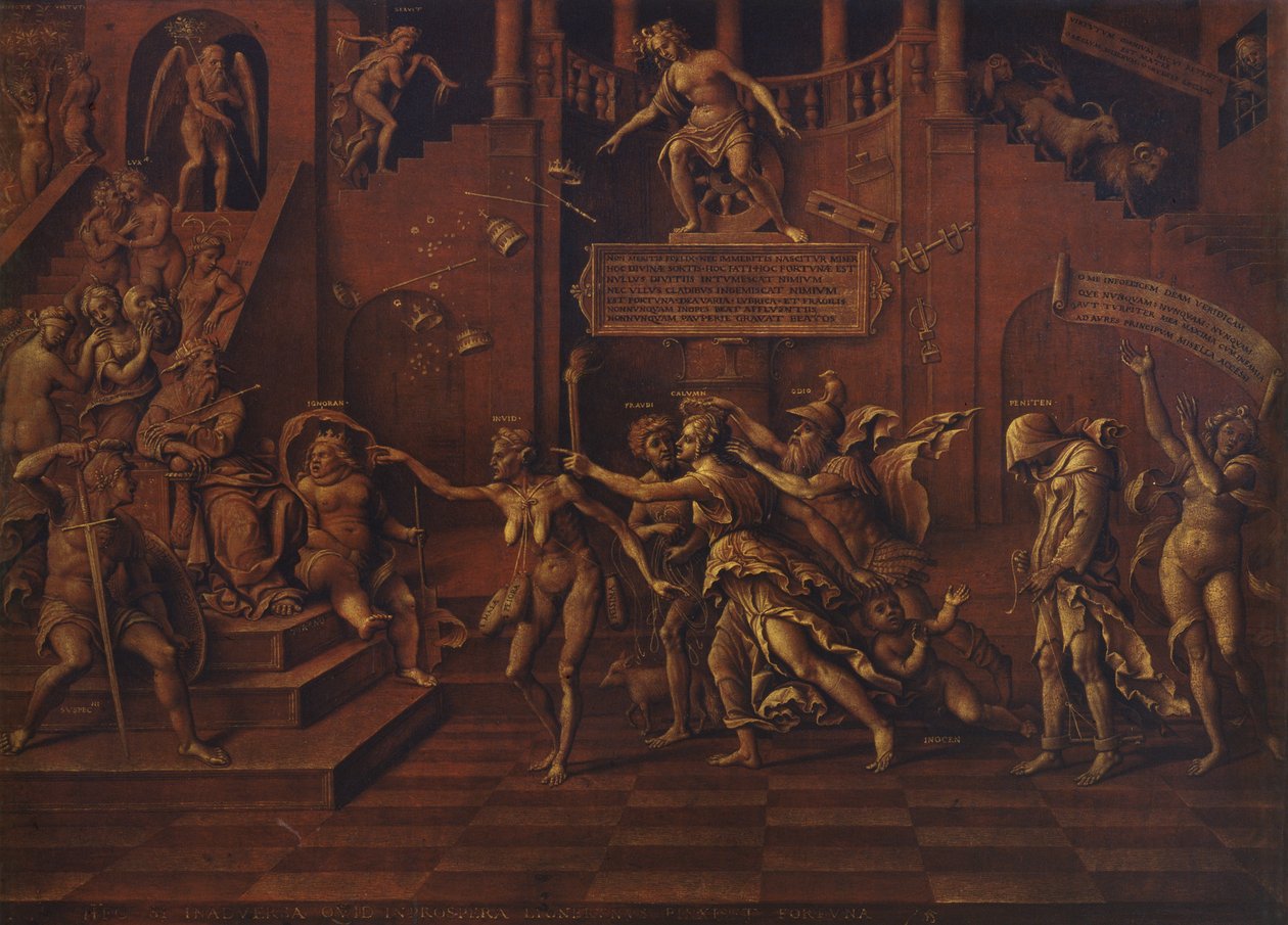 Alegori of Fortune, c.1523 (panelde yağlı boya) by Lorenzo Leonbruno