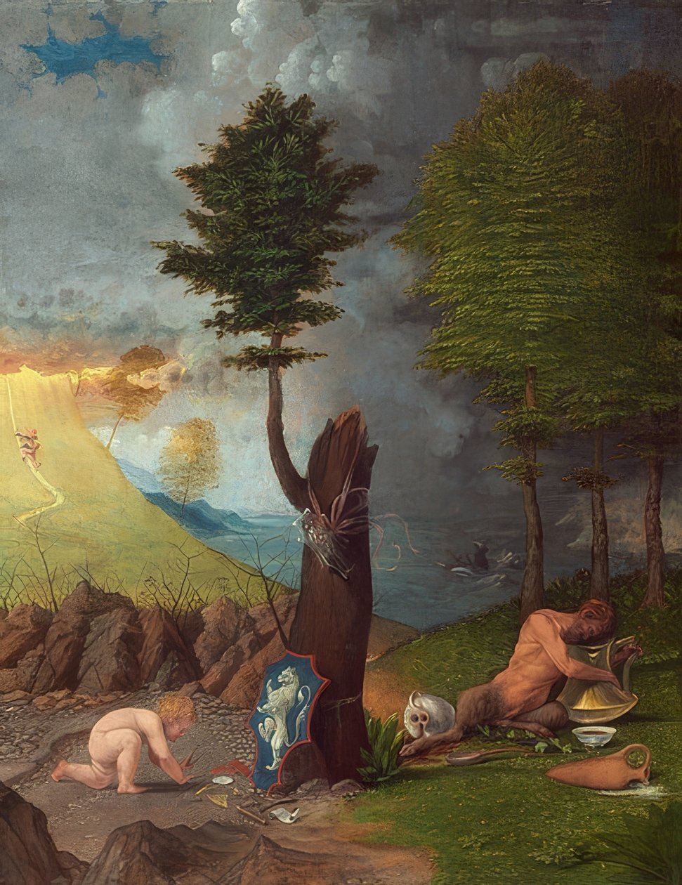 Erdem ve ahlaksızlık alegorisi. 1505 by Lorenzo Lotto