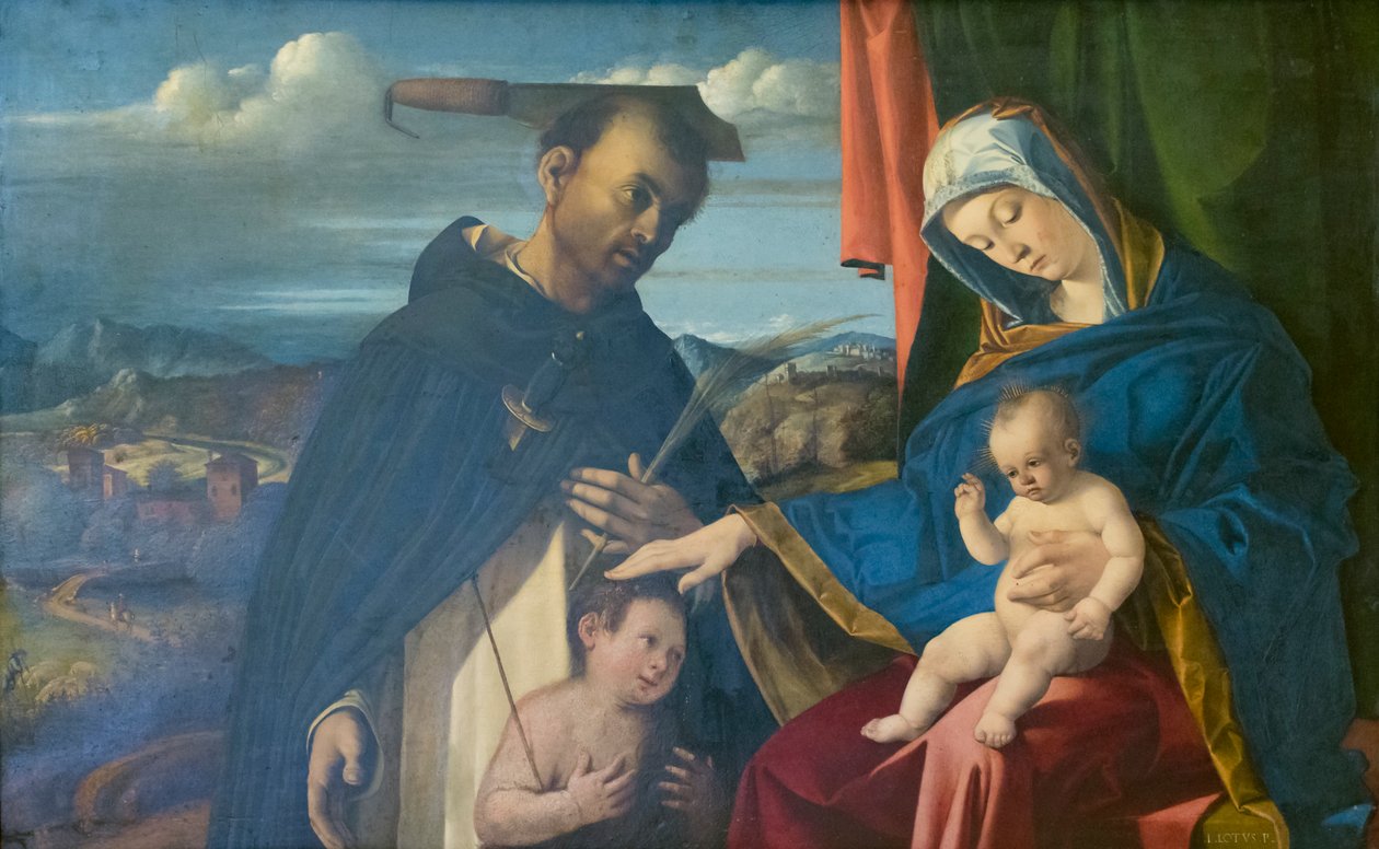 Aziz Petrus şehidi ile Madonna ve Çocuk by Lorenzo Lotto
