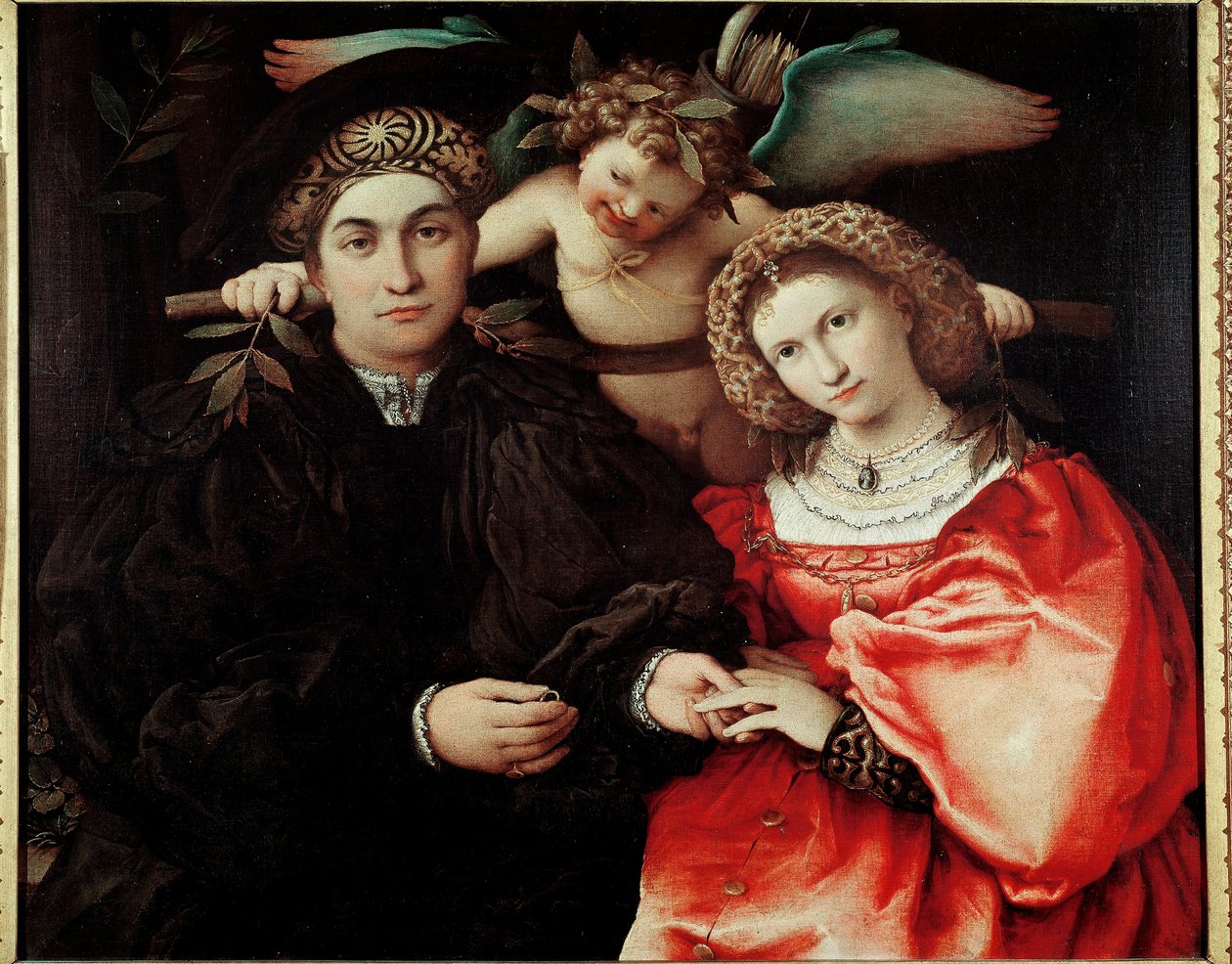 Usta Marsilio (Marsilio Cassotti) ve karısı (Faustina) Ahşap üzerine yağlıboya Lorenzo Lotto (yaklaşık 1480-1556) 1523 Dim. 71x84 cm Madrid, Musee du Prado- Marsilio Cassotti ve Karısı Faustina