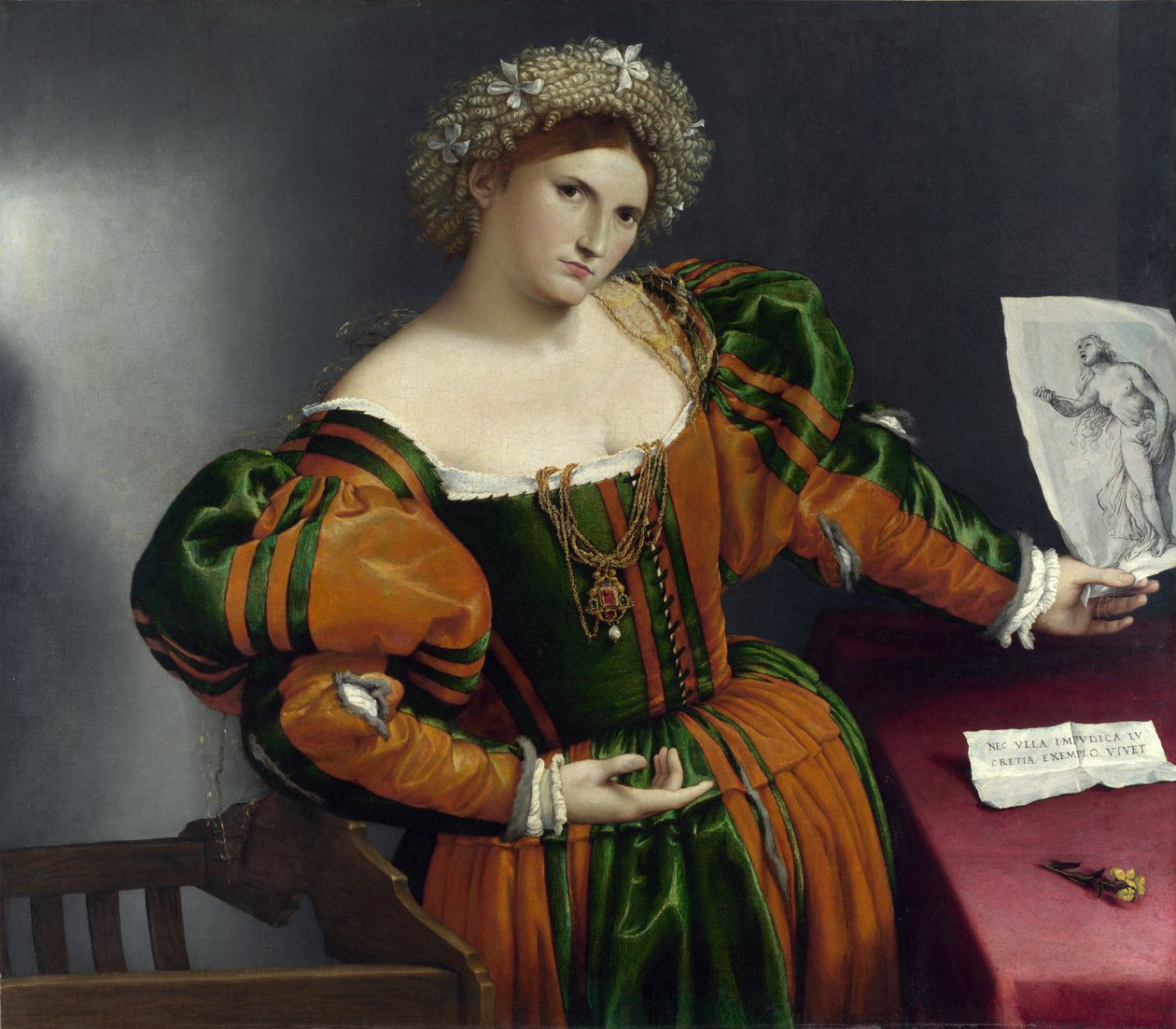 Lucrezia olarak Venedikli portresi by Lorenzo Lotto