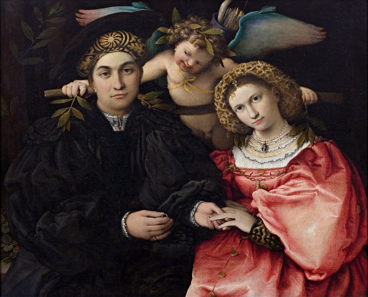 Marsilio Cassotti ve Gelini Faustina'nın Portresi - Lotto, Lorenzo (1480-1556) - 1523 - Ahşap üzerine yağlı boya - 71x84 - Museo del Prado, Madrid by Lorenzo Lotto