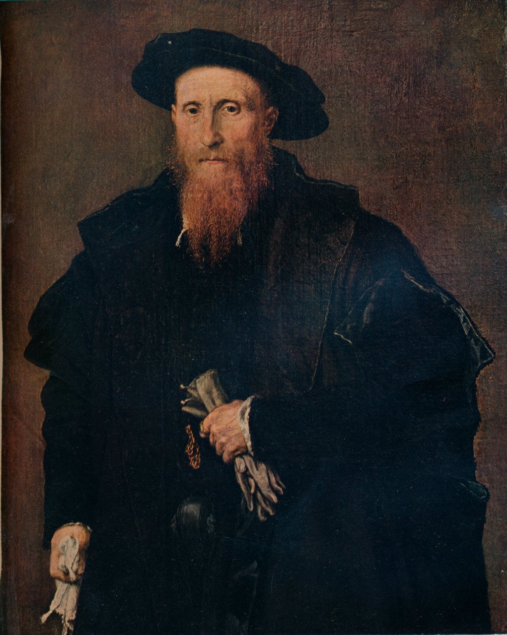 Eldivenli bir beyefendinin portresi, 1543, 1930. by Lorenzo Lotto