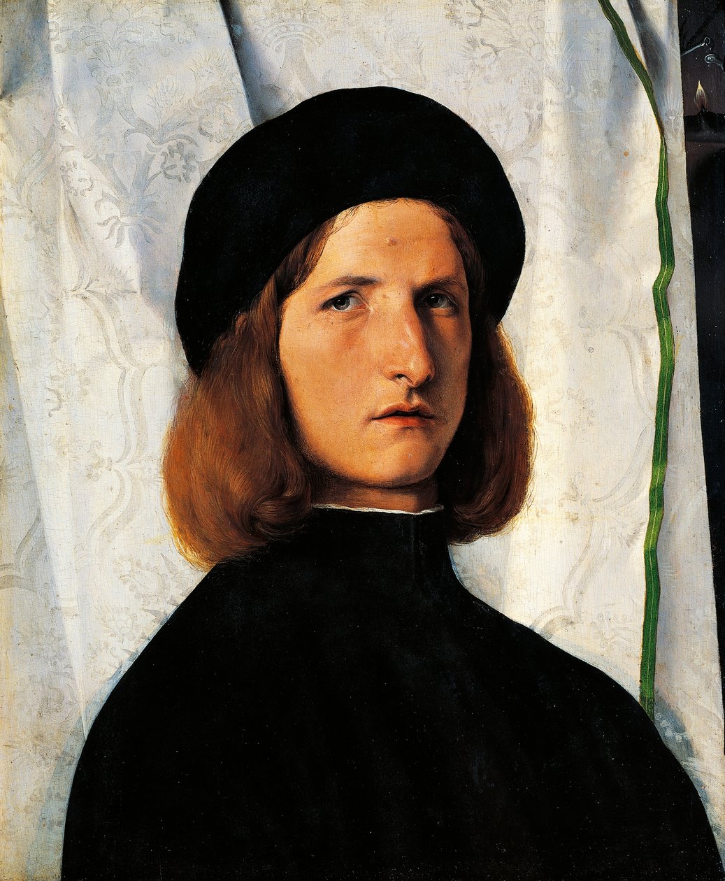 Lambalı genç adam portresi by Lorenzo Lotto