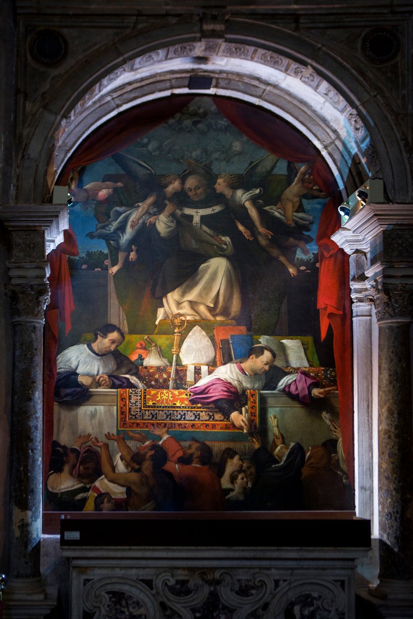 Aziz Antonino bağışı by Lorenzo Lotto