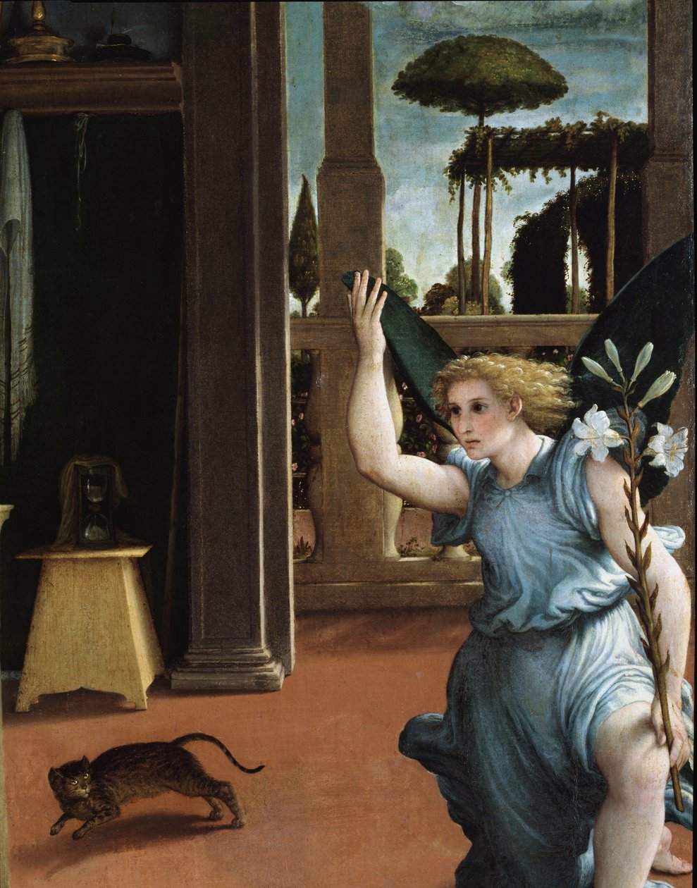 Müjde, Meleğin detayı by Lorenzo Lotto