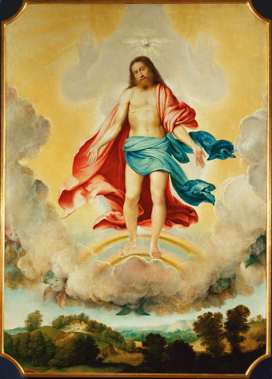 Kutsal Üçlü (tuval üzerine resim) by Lorenzo Lotto