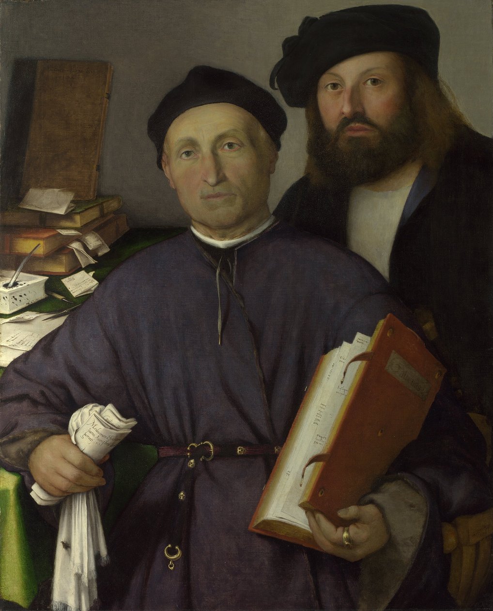 Doktor Giovanni Agostino della Torre ve Oğlu Niccolò by Lorenzo Lotto