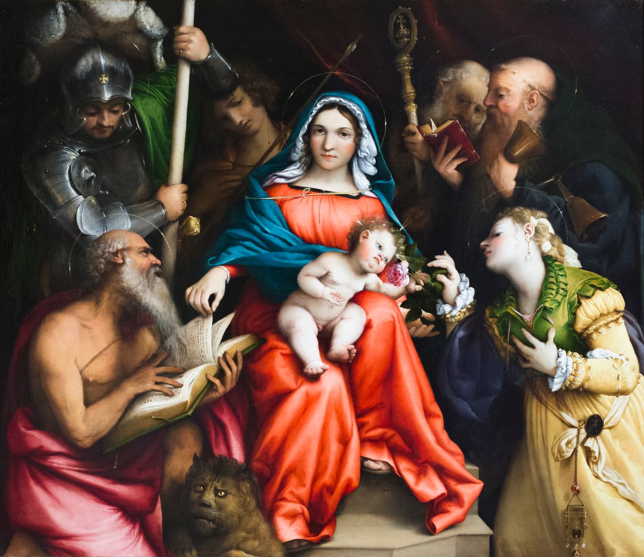 İskenderiyeli Aziz Catherine'in mistik evliliği by Lorenzo Lotto