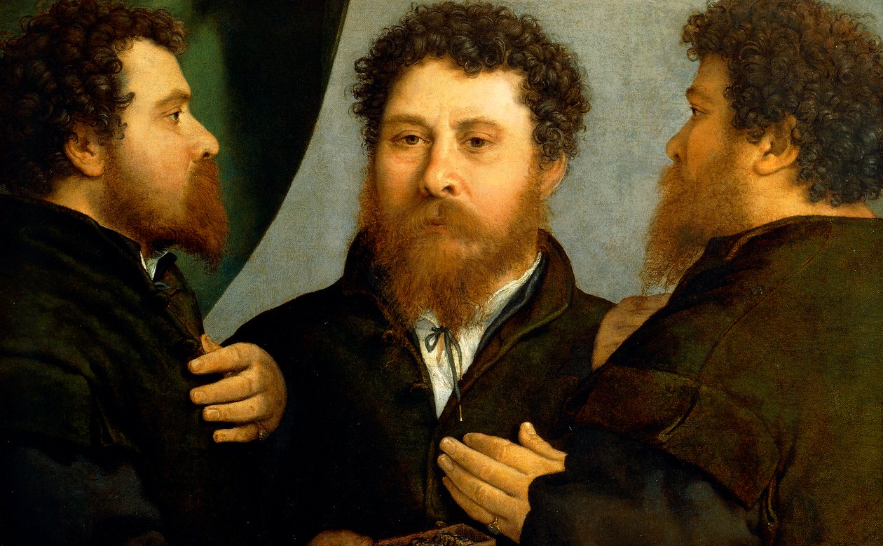 Lorenzo Lotto (1480 y. 1556), tuval üzerine yağlı boya, 521x791 cm, kuyumcunun üçlü portresi by Lorenzo Lotto