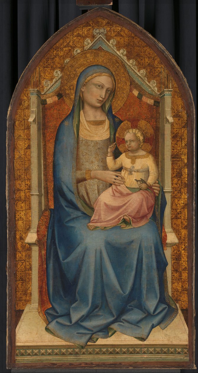 bakire ve çocuk by Lorenzo Monaco (school of)
